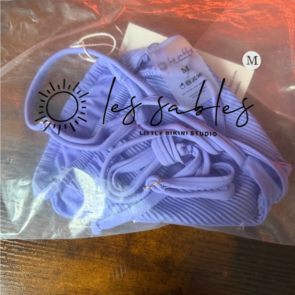 Purple Ribbed Bikini Set - Picture 5 of 6